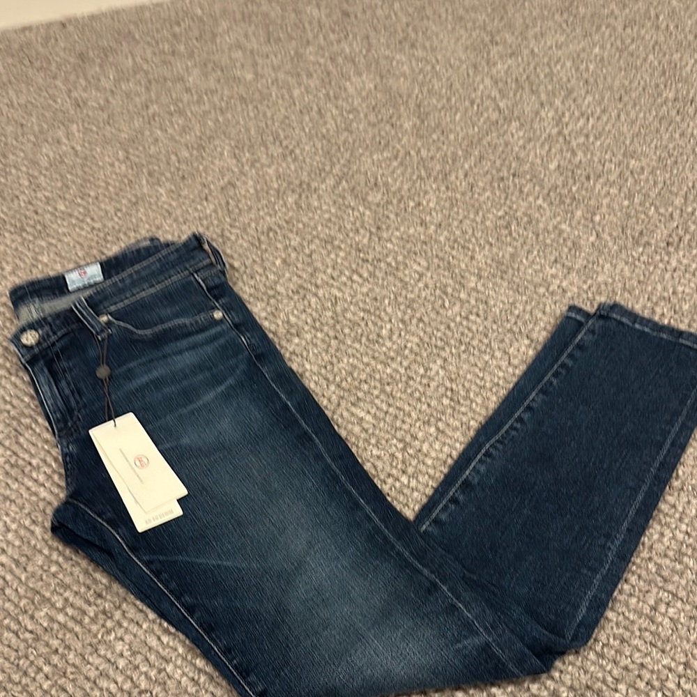 Ag Adriano Goldschmied Blue Skinny Jeans Classic Fit